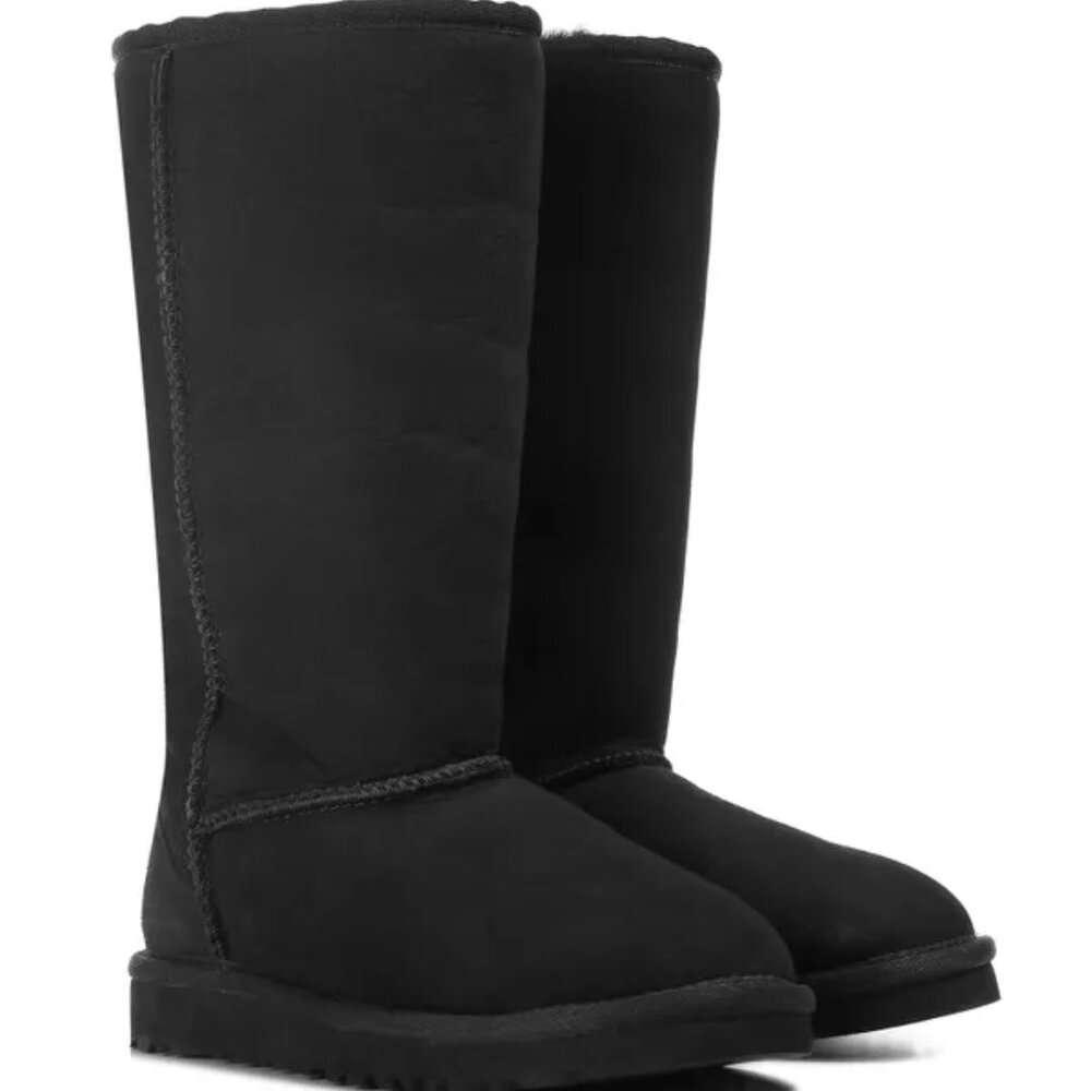 UGG Women's Black Classic Tall 5229 Suede Mid-Calf Winter Snow‎ Boots Size 5
